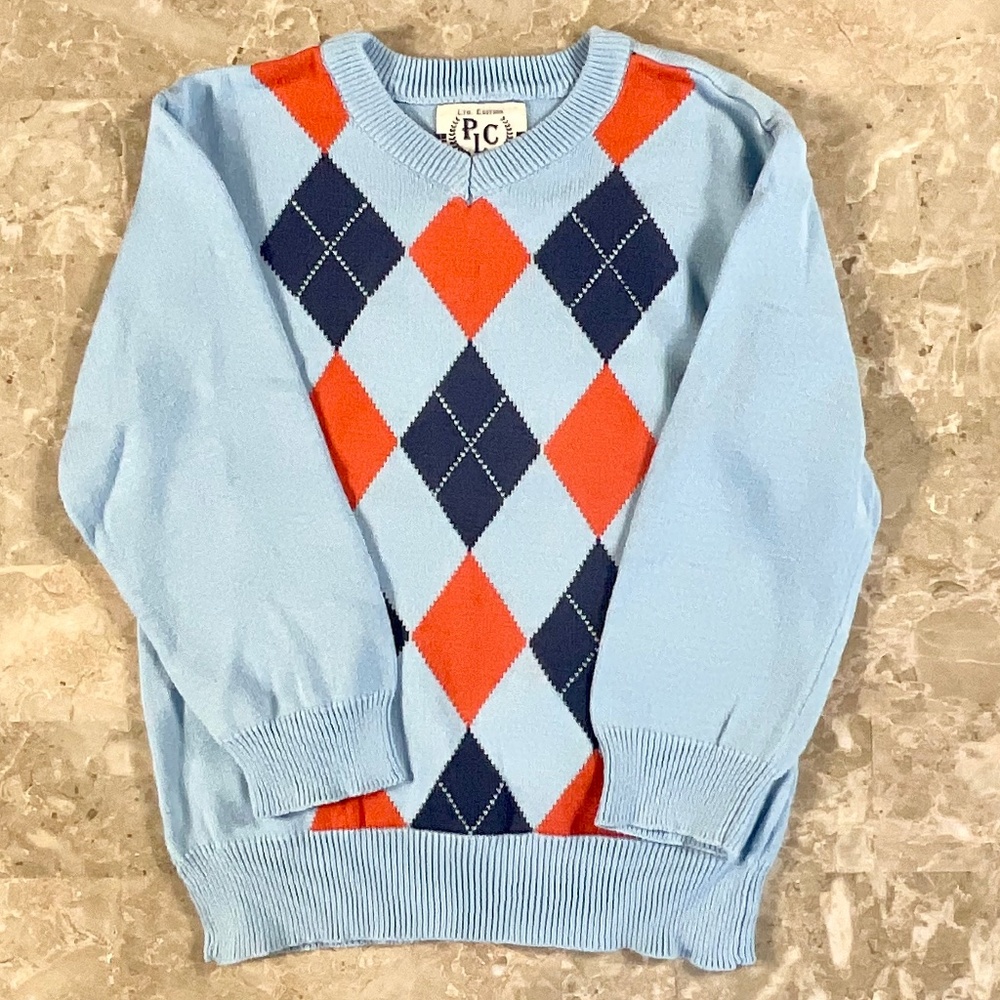 The Children’s Place blue Argyle Sweater Size 3T